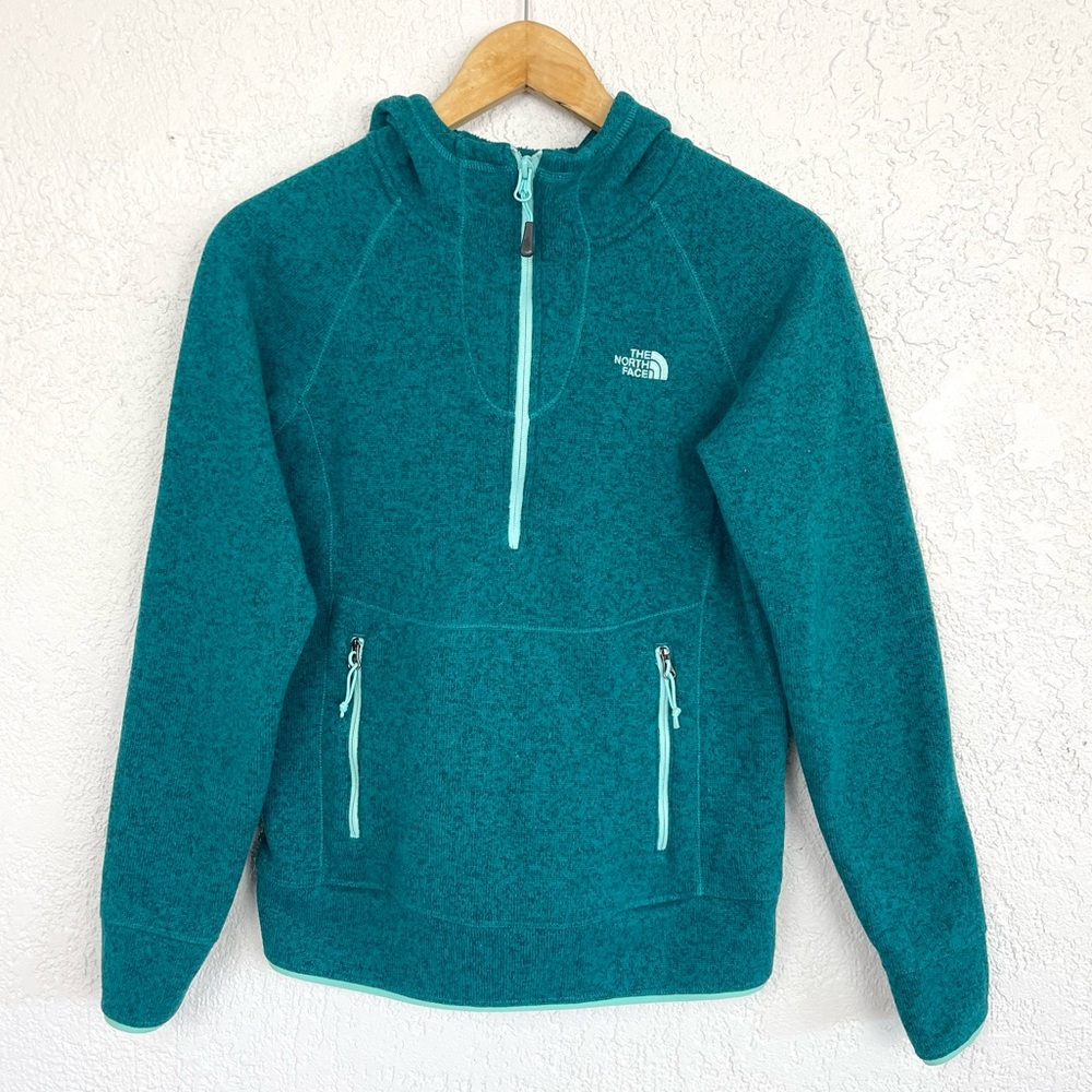 The North Face Teal Half-Zip Hoodie
